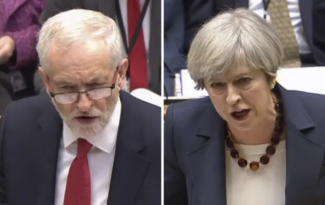 Jeremy Corbyn and Theresa May