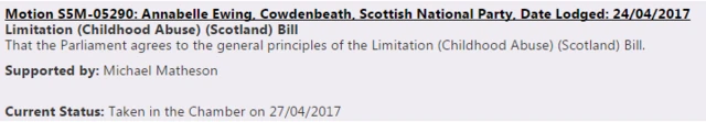 The Limitation (Childhood Abuse) (Scotland) Bill is