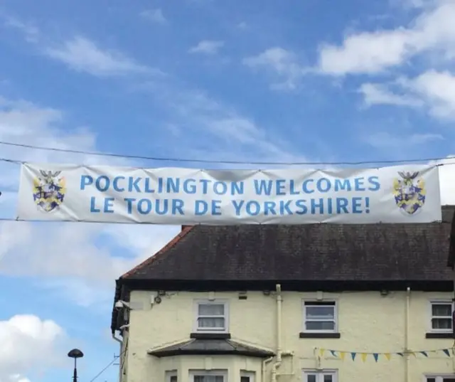 Pocklington Tour de Yorkshire banner