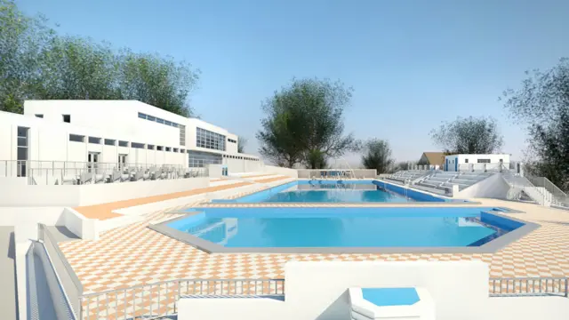 Artists impression showing two pools