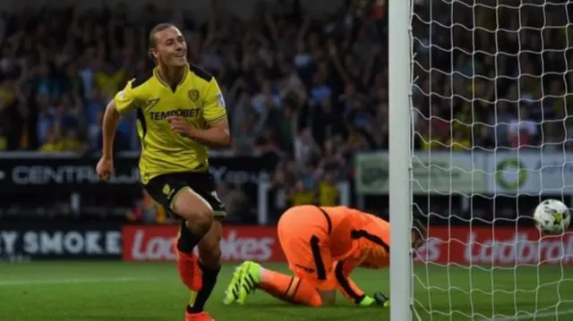 Jackson Irvine scored the winner for Burton against Derby in August.