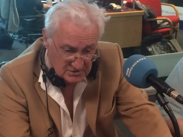 George Nobbs in radio studio