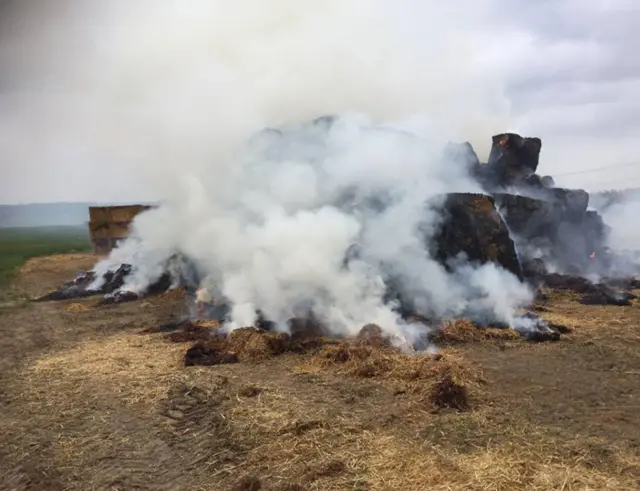 Haystack fire