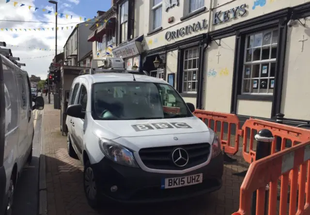 BBC radio van in Driffield