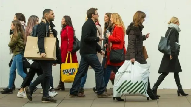 People walking in the high street