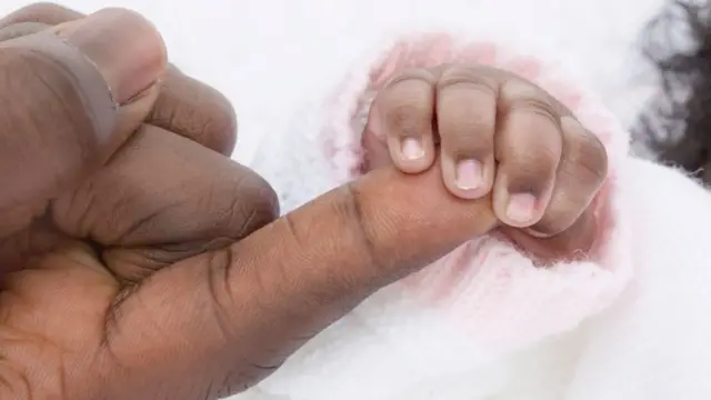 Hand of baby girl