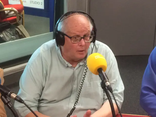Denis Crawford in radio studio