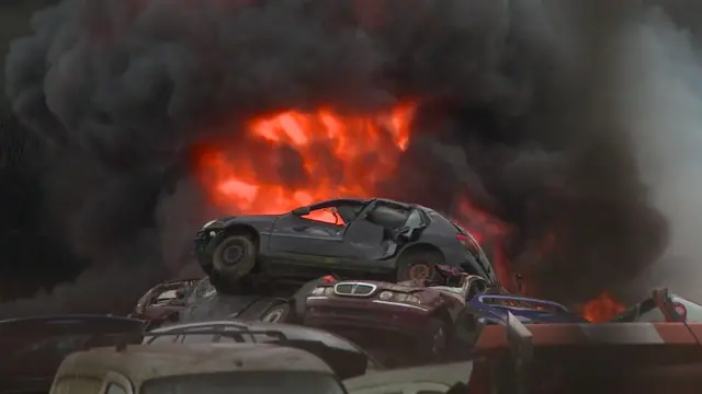 Scrapyard fire