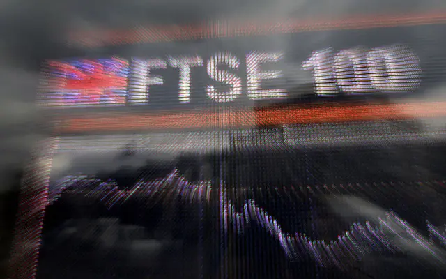 FTSE 100 ticker board