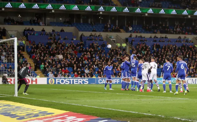 Christian Atsu free-kick