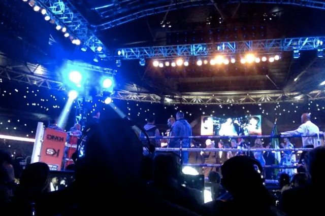 Fighters in the ring