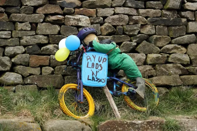 Yorkshire support for the riders on stage two of the 2017 Tour de Yorkshire on April 29, 2017 in Lofthouse, England