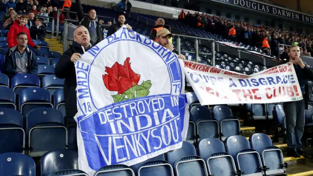 Blackburn fans protest