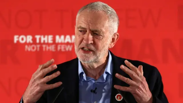 Jeremy Corbyn in London on 29 April