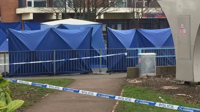 Police scene at Belgrave Middleway, Birmingham