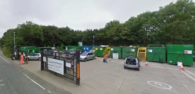 The recycling centre at Sheringham