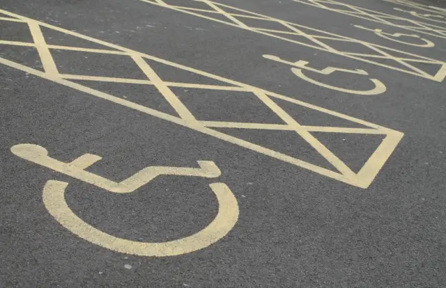 Disabled parking bay