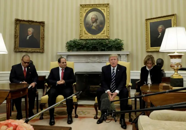 Trump and Sisi in the Oval office