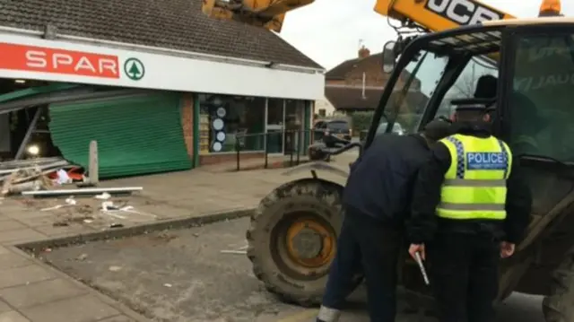 ATM ripped from wall