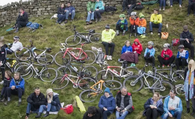 Spectators on stage two