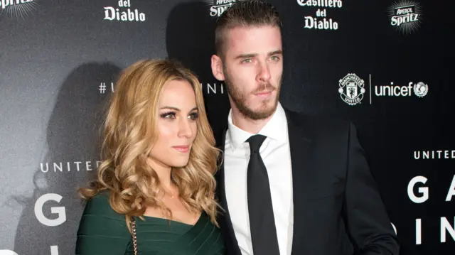 David de Gea and Edurne Garcia