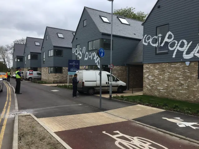 Graffiti on houses