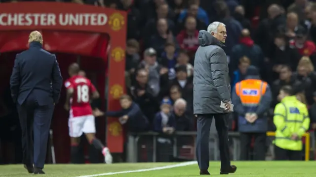 Jose Mourinho leaves the field