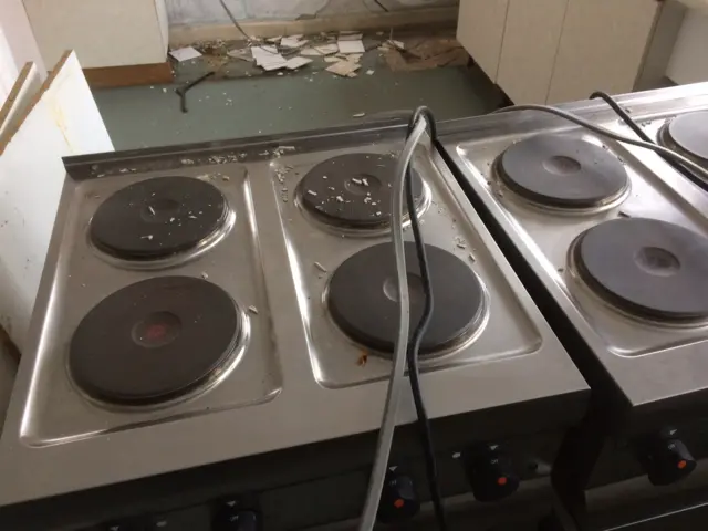 Ovens inside Crowfield Village Hall