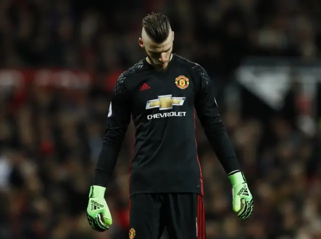 David De Gea looks dejected