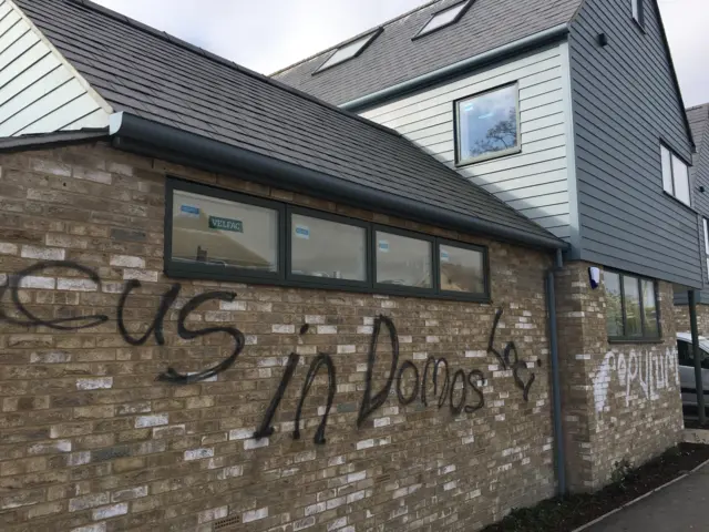 Graffiti on buildings