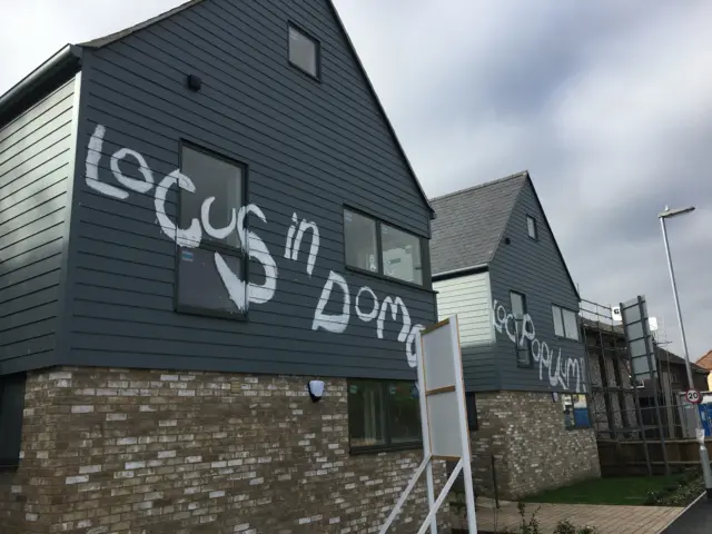 Graffiti on house