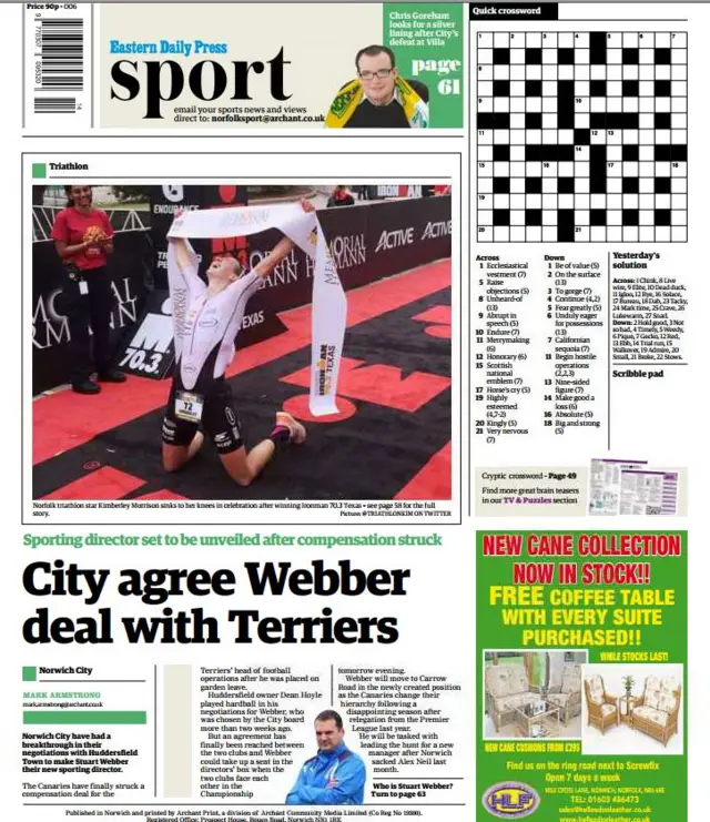 Back page of the EDP
