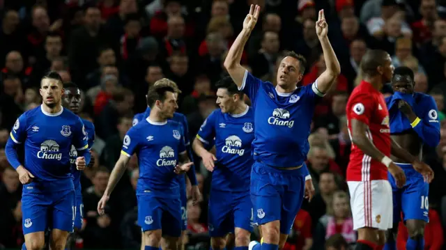 Phil Jagielka celebrates