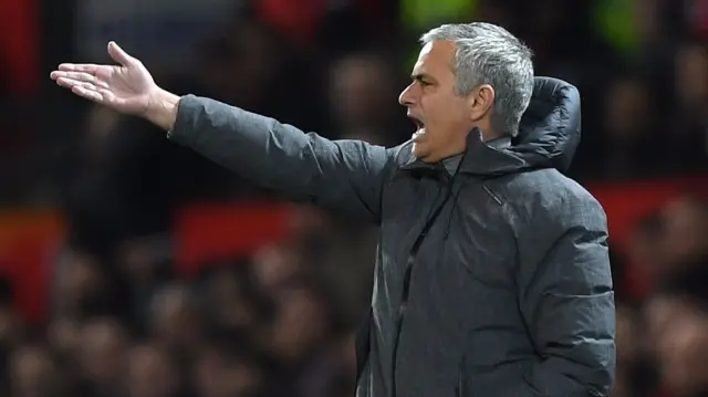 Jose Mourinho instructs