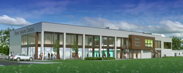 Artist impression of Stone Leisure Centre