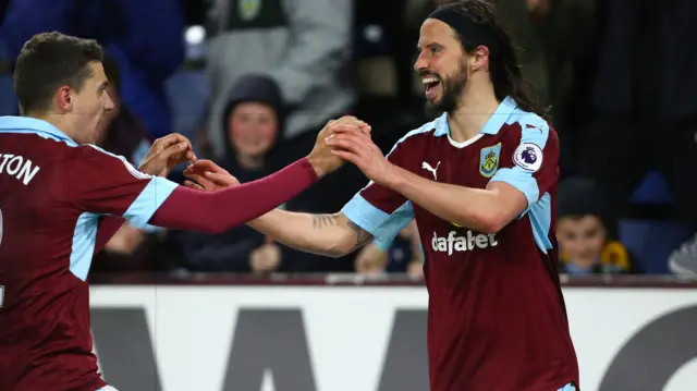 George Boyd of Burnley celebrates