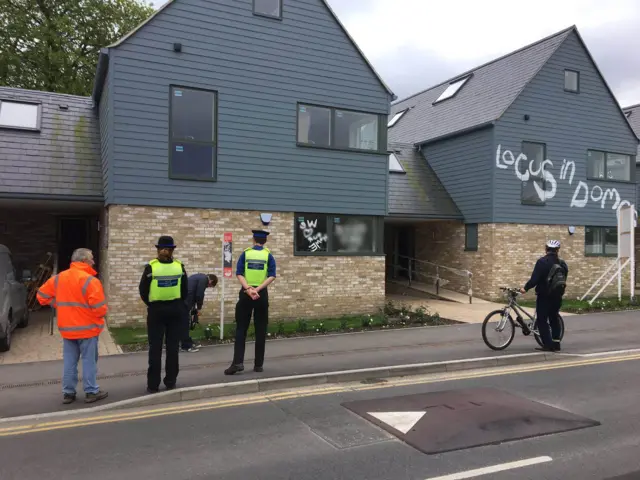Graffiti on homes