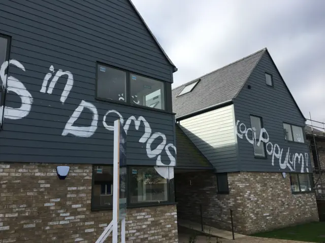 Graffiti on houses