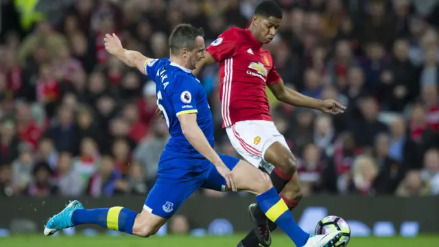Phil Jagielka and Marcus Rashford