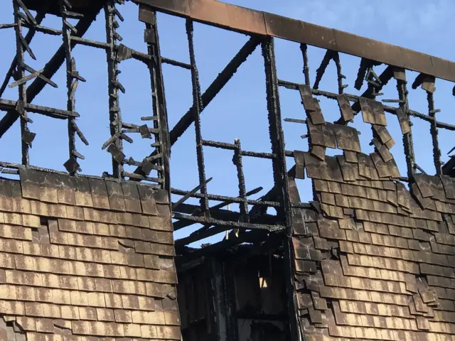 Fire damage on Ings Estate in Hull