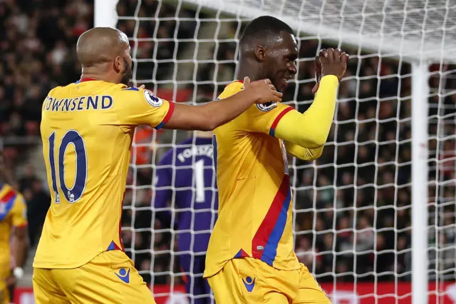 Crystal Palace's Christian Benteke celebrates