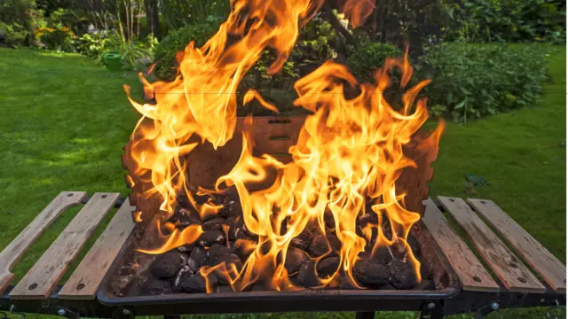 Barbecue flames