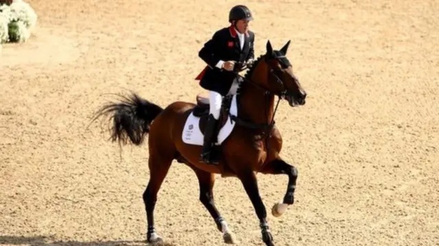 Nick Skelton in action