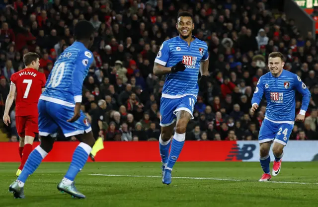 Joshua King celebrates