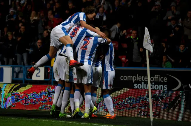 Huddersfield celebrate