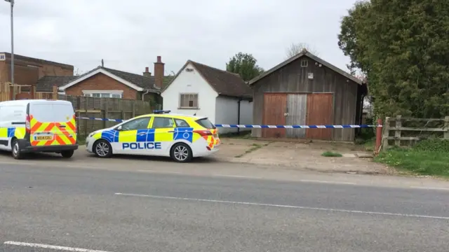 Police cordon in Arrington