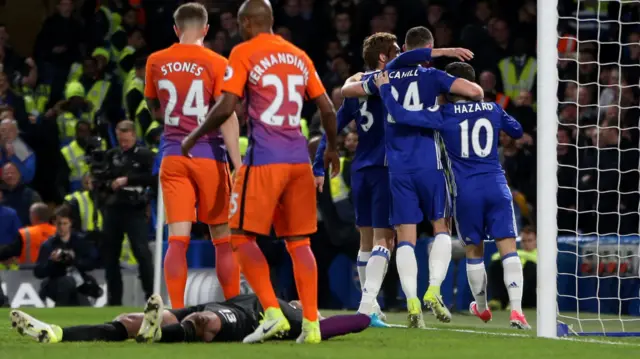 Eden Hazard of Chelsea celebrates