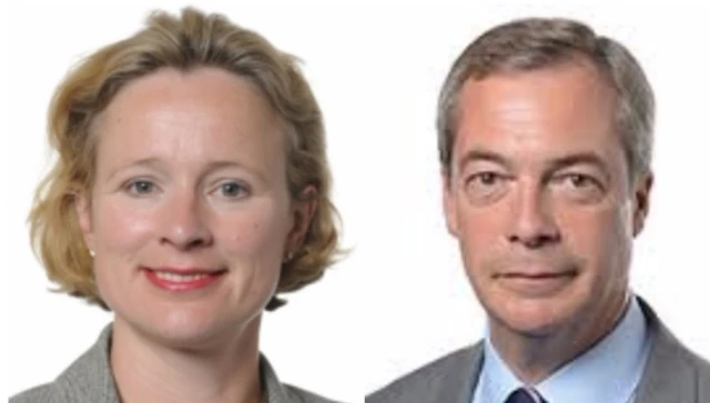 MEPS Vicky Ford and Nigel Farage