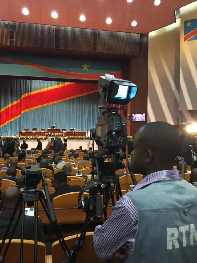 DR Congo MPs gather in a room