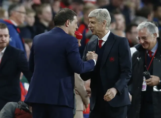 Arsene Wenger and Slaven Bilic